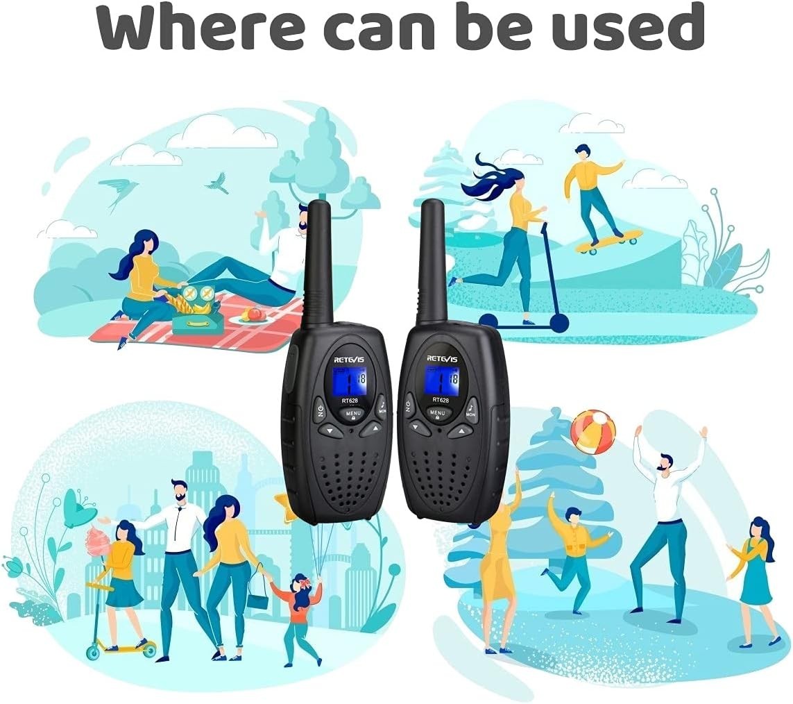Kids Walkie Talkies 2 Pack PMR446 VOX 8 Channel Long Range Toy Radios