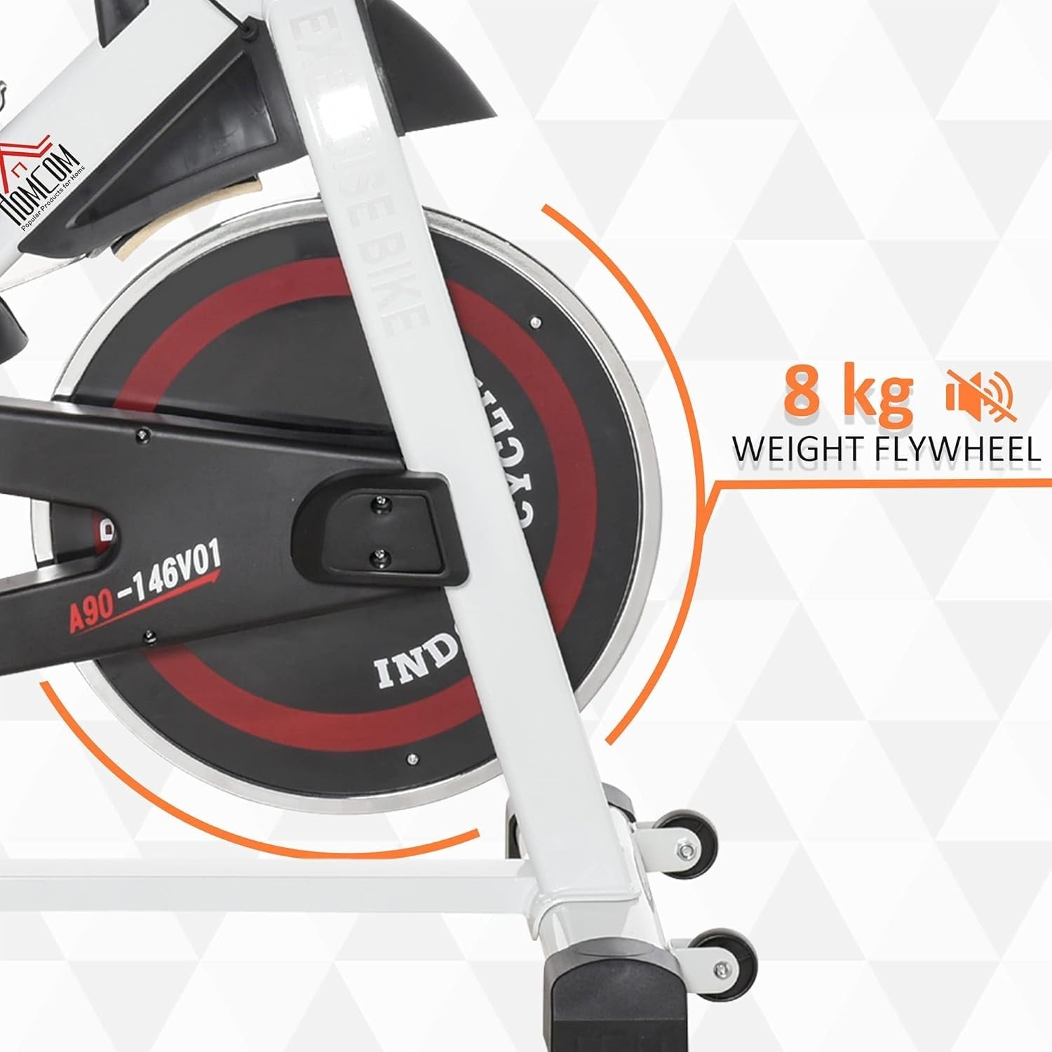 Upright Exercise Bike 8kg Flywheel Belt Drive LCD Adjustable Seat & Handlebar