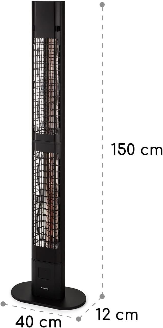 Outdoor Infrared Patio Heater 3000W Remote Control IP54 Waterproof Tower