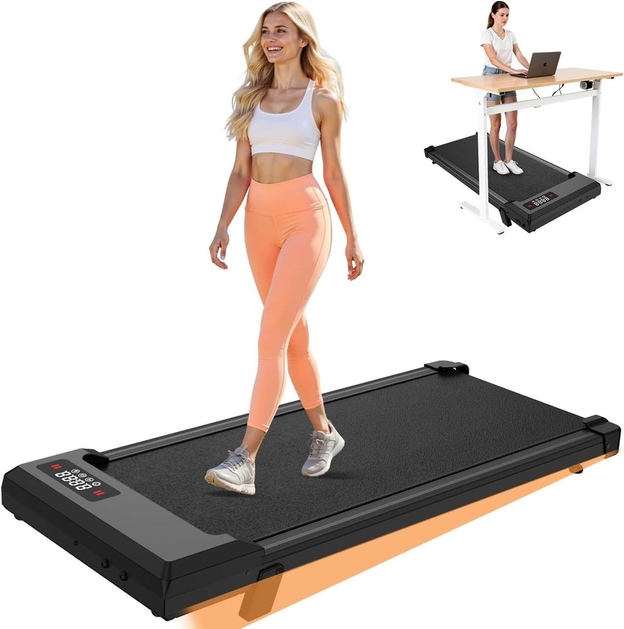 Compact Under Desk Treadmill 8KM/H Incline Quiet Home & Office Fitness