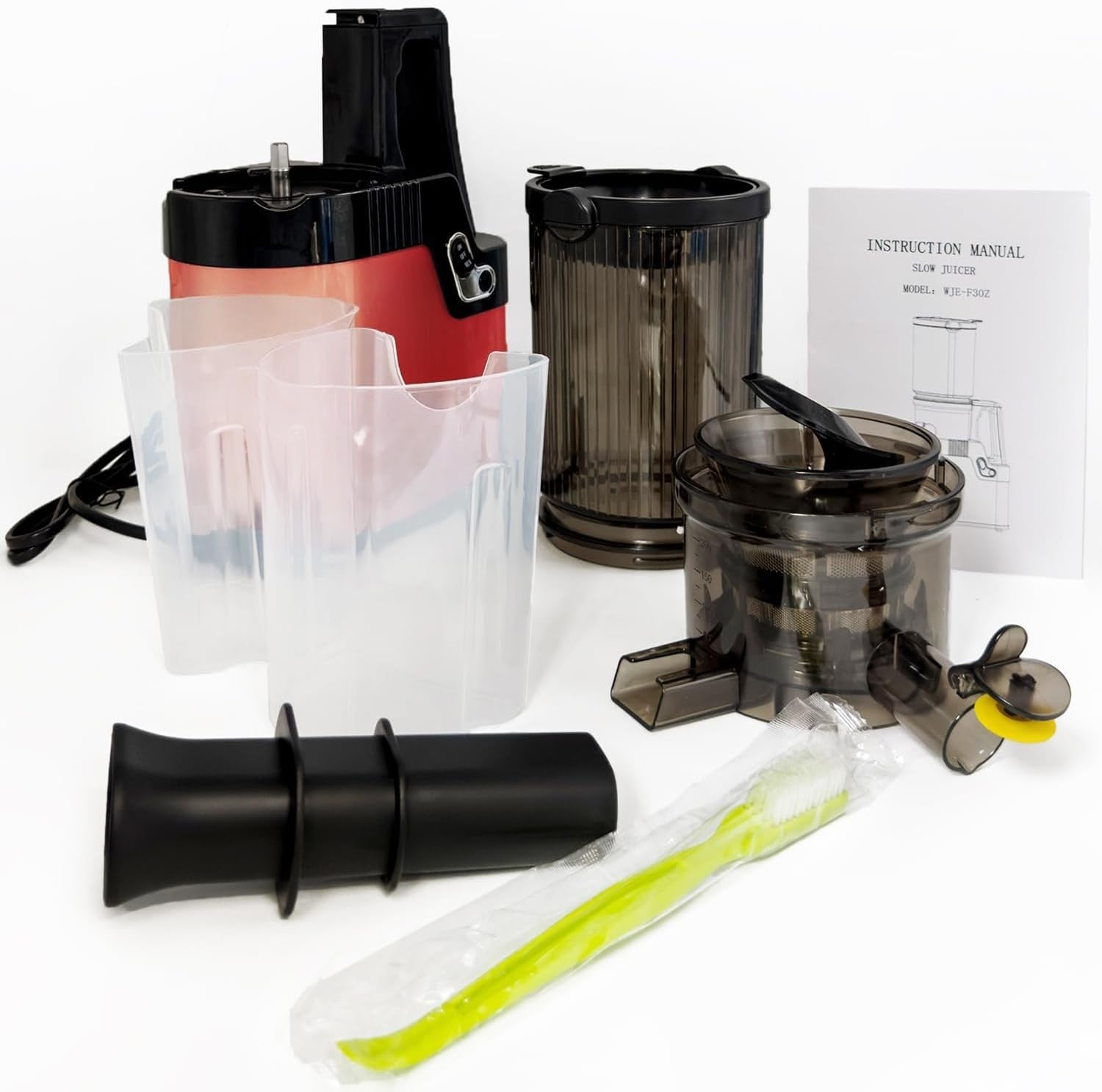 Slow Cold Press Juicer 250W Wide 4.2in Chute Whole Fruit Quiet