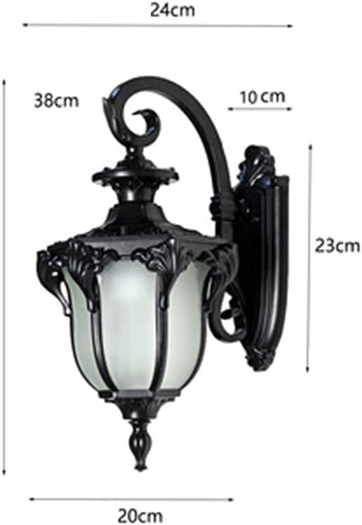 Vintage Outdoor Wall Lantern Metal Glass IP23 E27 Garden Light