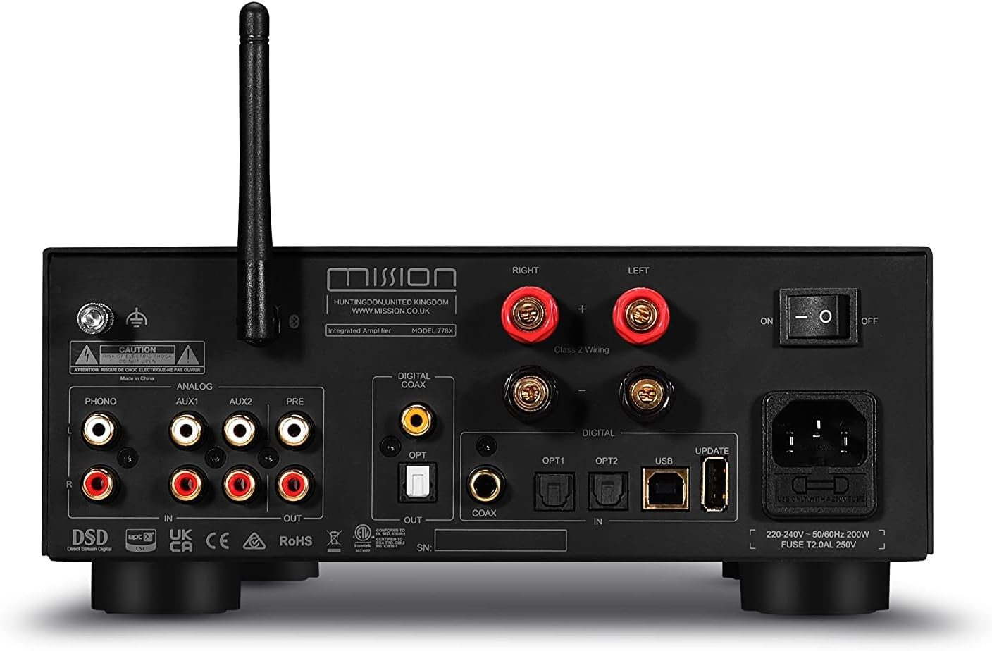 65W Integrated Amplifier Bluetooth Vinyl HiFi MM Phono Stage 778X