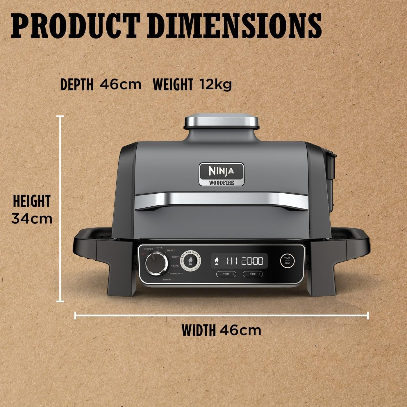 7-in-1 Electric BBQ Grill & Smoker with Air Fryer, Dehydrator & Bake Functions