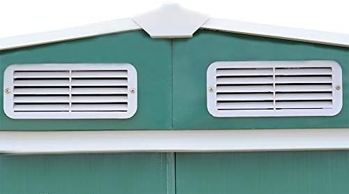 Lockable 10x8ft Outdoor Metal Garden Shed Storage Tool House Green