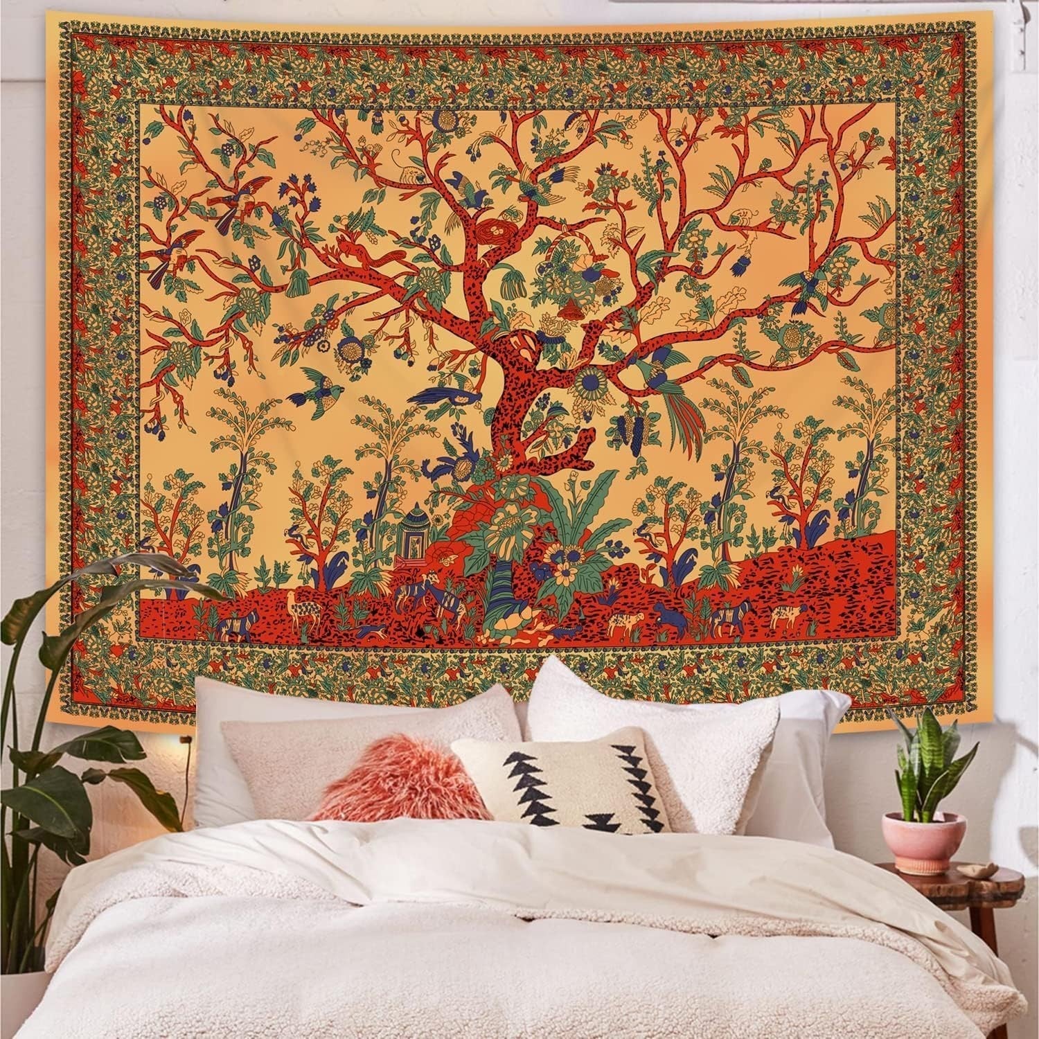 Tree of Life Tapestry Boho Wall Hanging HD Print Aesthetic Decor