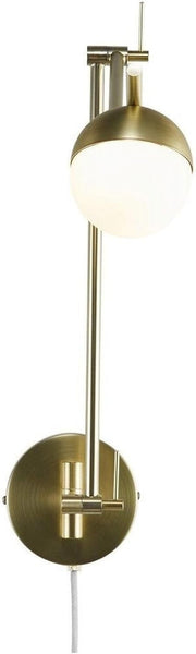 Wall Sconce Light Brass Metal G9 LED Plug-in for Bedroom Living Room