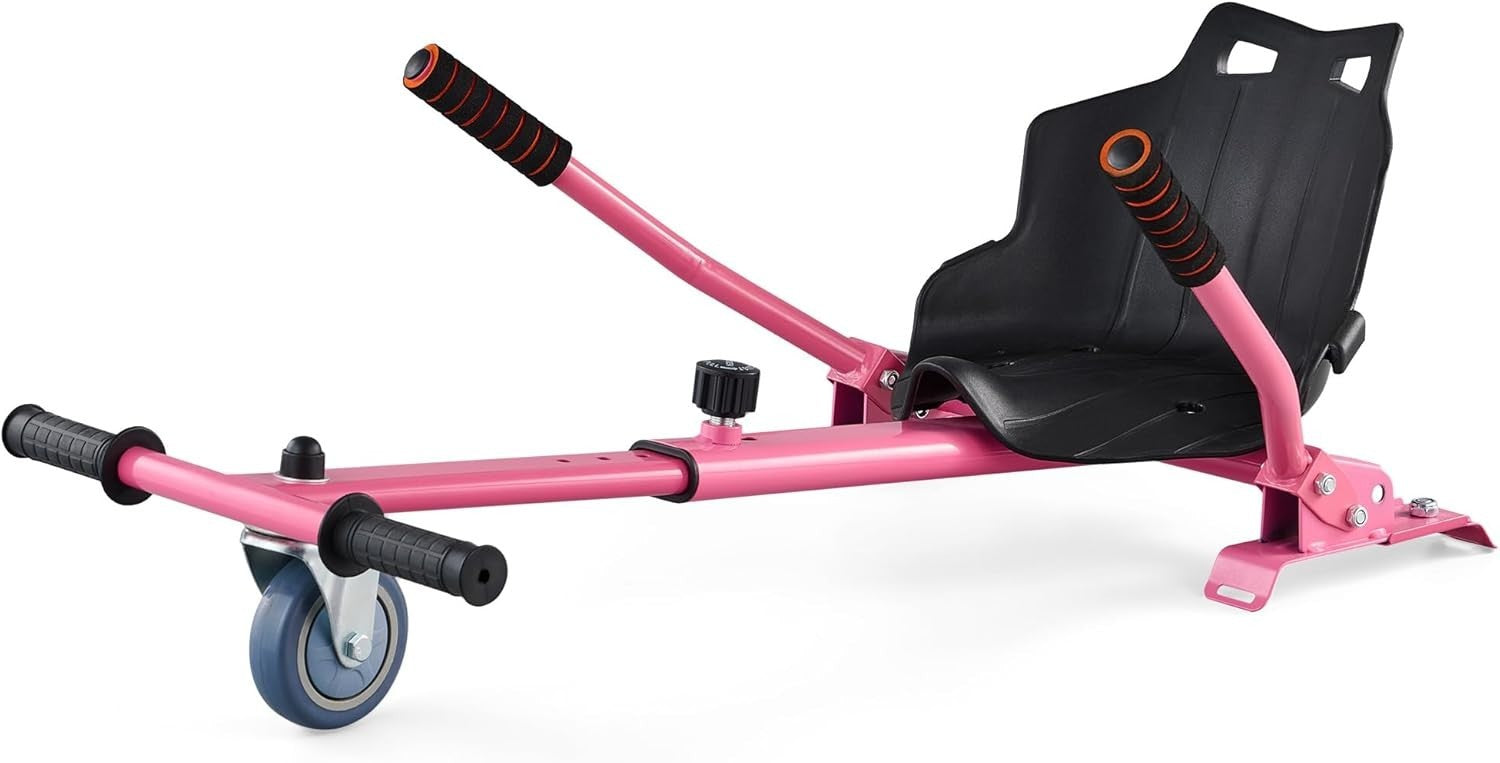 Hoverkart Attachment Seat for 6.5 8 10 Inch Hoverboard Adjustable Pink