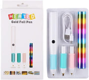 Heat Foil Pen Kit USB 3 Tip Sizes Foil Roll Set for Card Making Scrapbooking