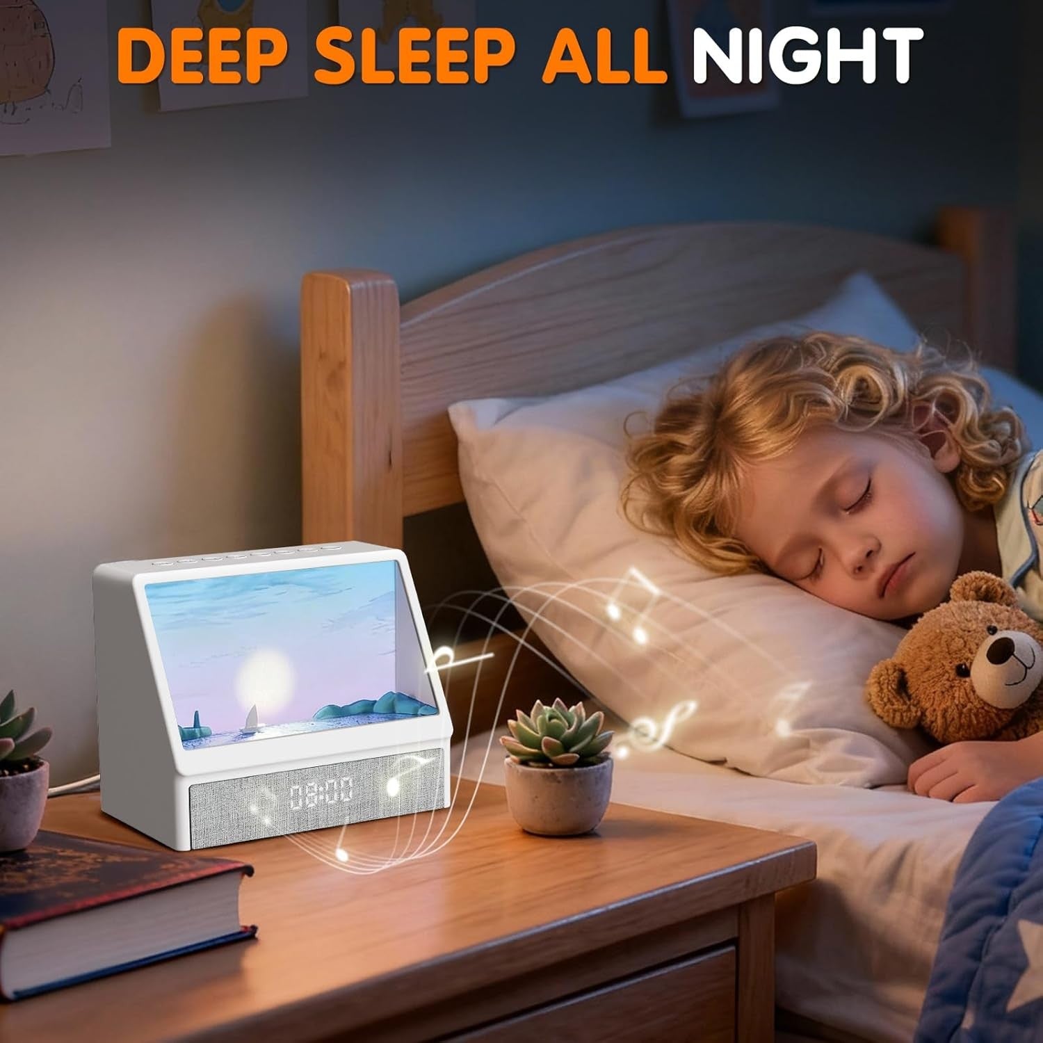 Sunrise Alarm Clock White Noise Wake Up Light Bluetooth Speaker Remote