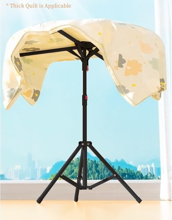 Adjustable Clothes Airer Stand Foldable Laundry Drying Rack Indoor Outdoor