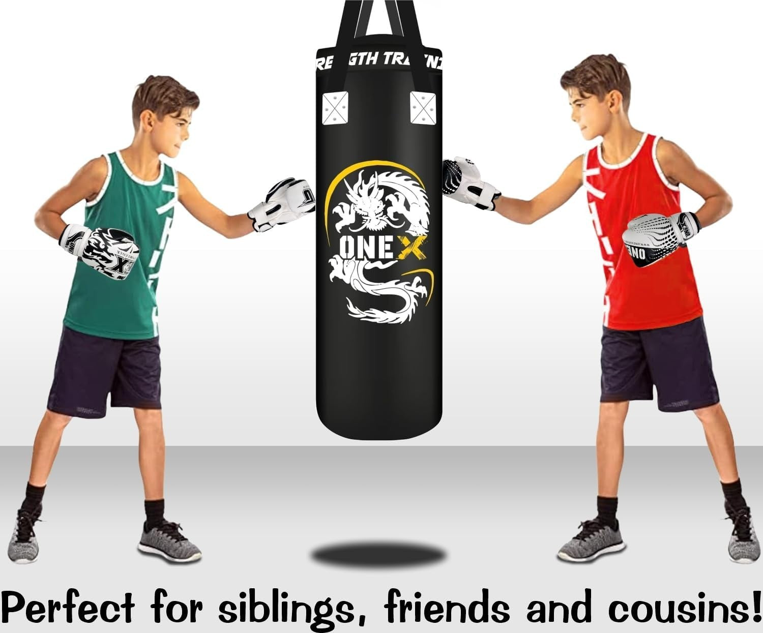 3ft Heavy Boxing Punch Bag Training Kit Wall Bracket Gloves MMA