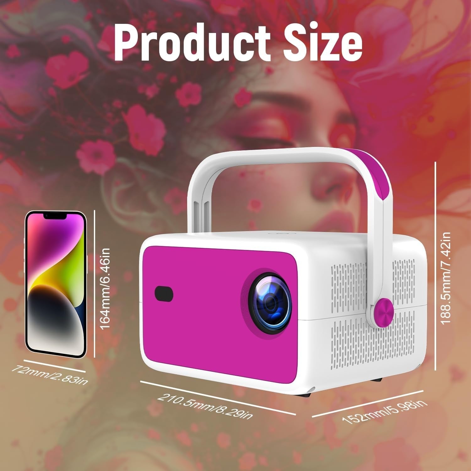 4K 1080P Smart Projector WiFi Bluetooth Auto Keystone Electric Focus