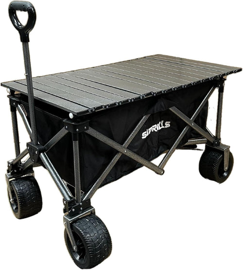160L Folding Festival Trolley Camping Garden Cart Heavy Duty 120kg