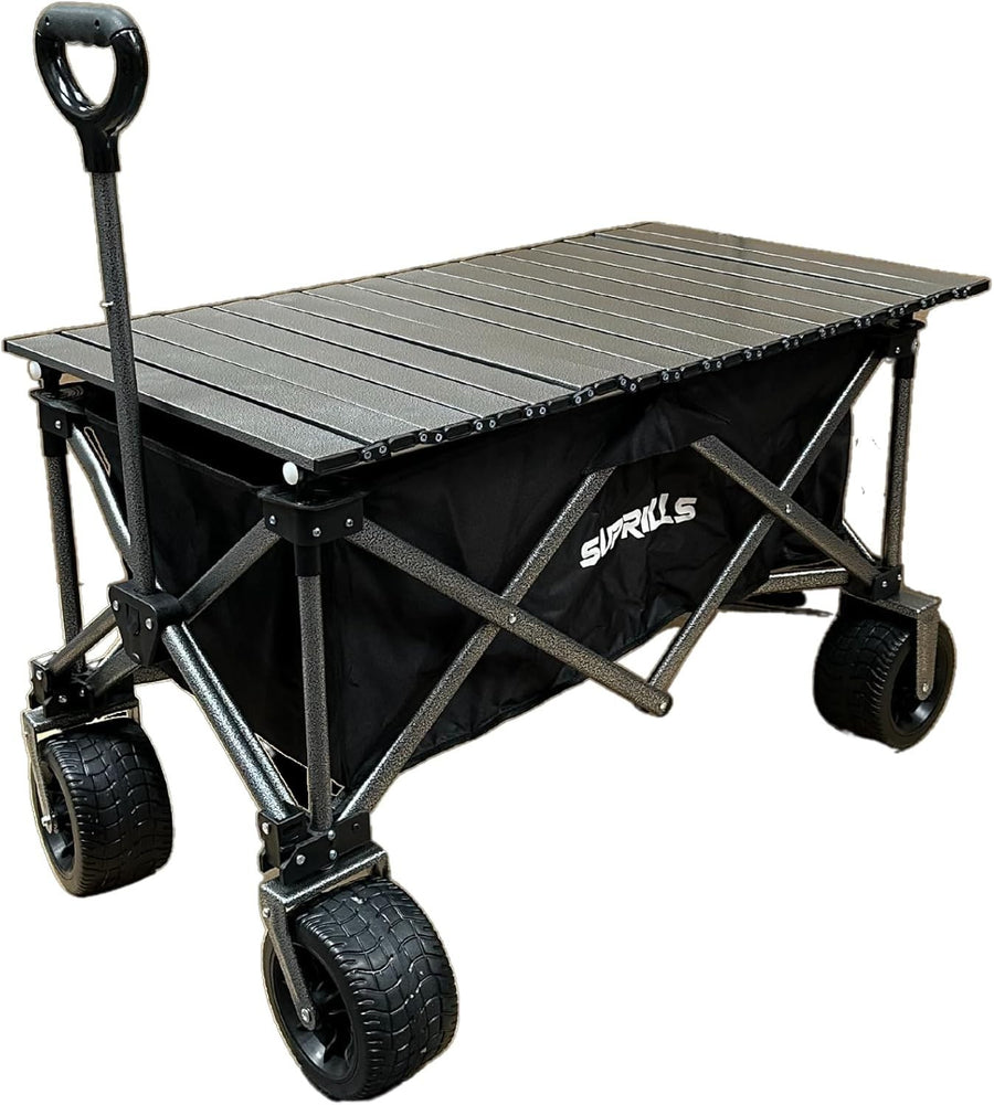 160L Folding Festival Trolley Camping Garden Cart Heavy Duty 120kg