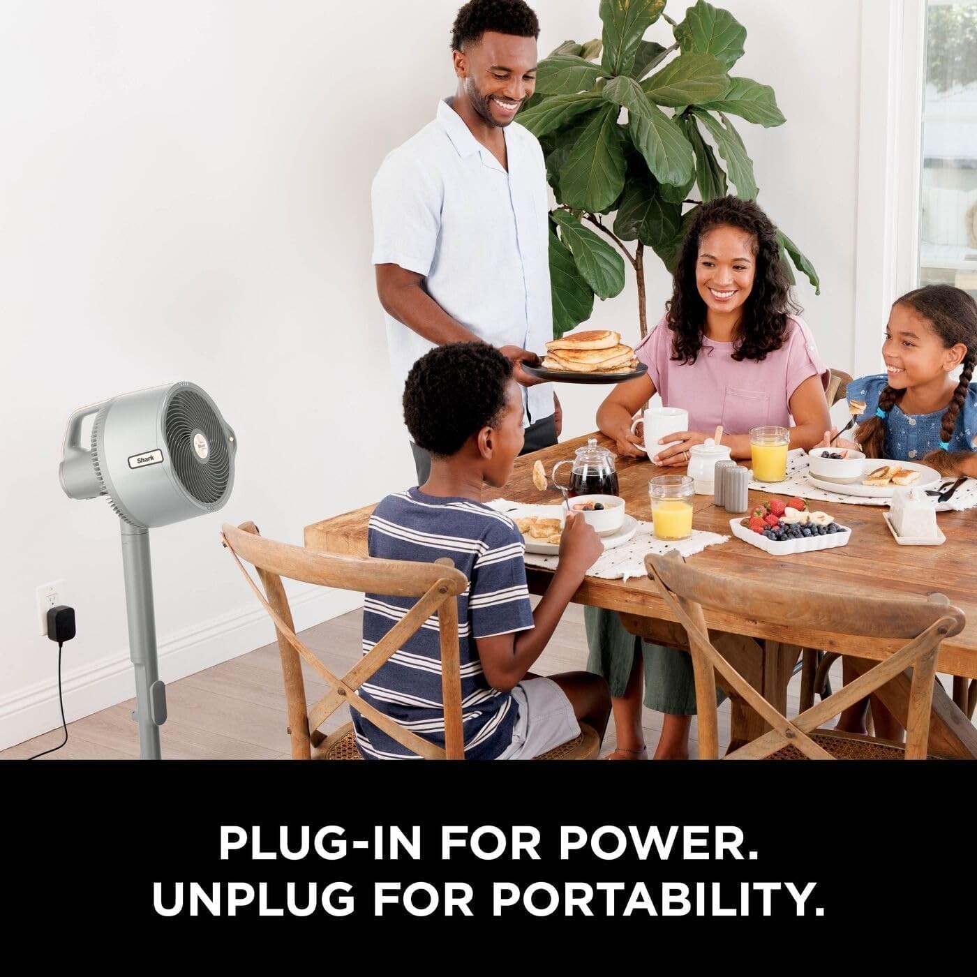 Cordless Indoor Outdoor Fan 24H Runtime 5-Speed Misting Oscillating Cooling