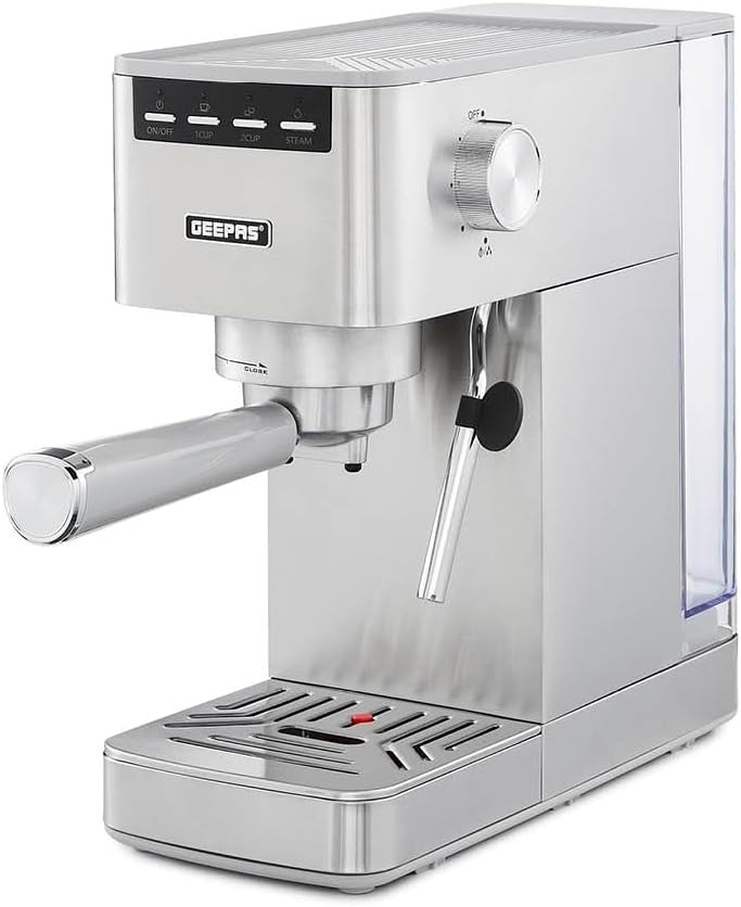 15 Bar Espresso Machine 1.4L | Milk Frother | 1450W | Thermoblock Heating Silver