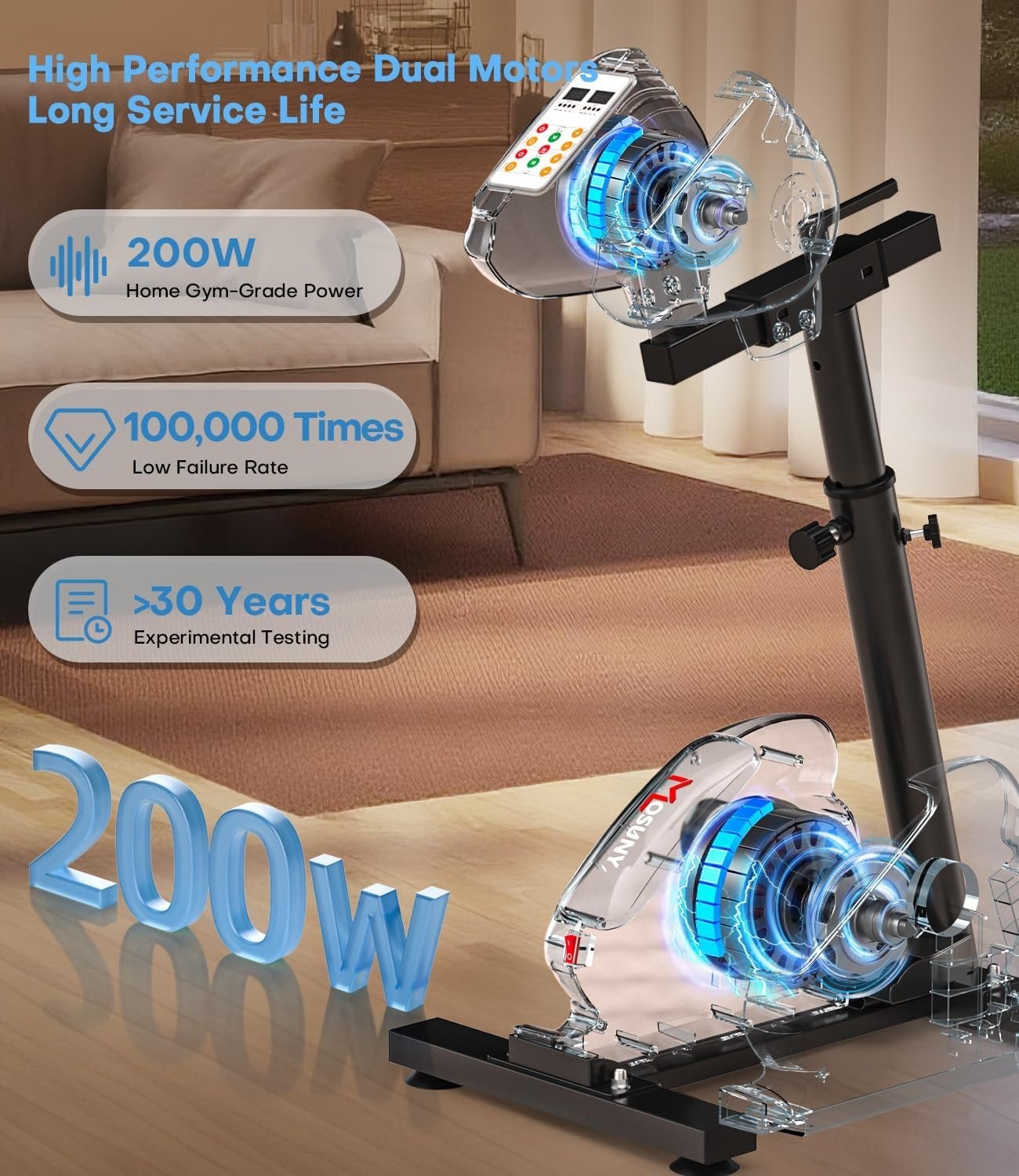 Electric Arm & Leg Pedal Exerciser w/ Dual Motors, 12 Speeds & 7 Resistance