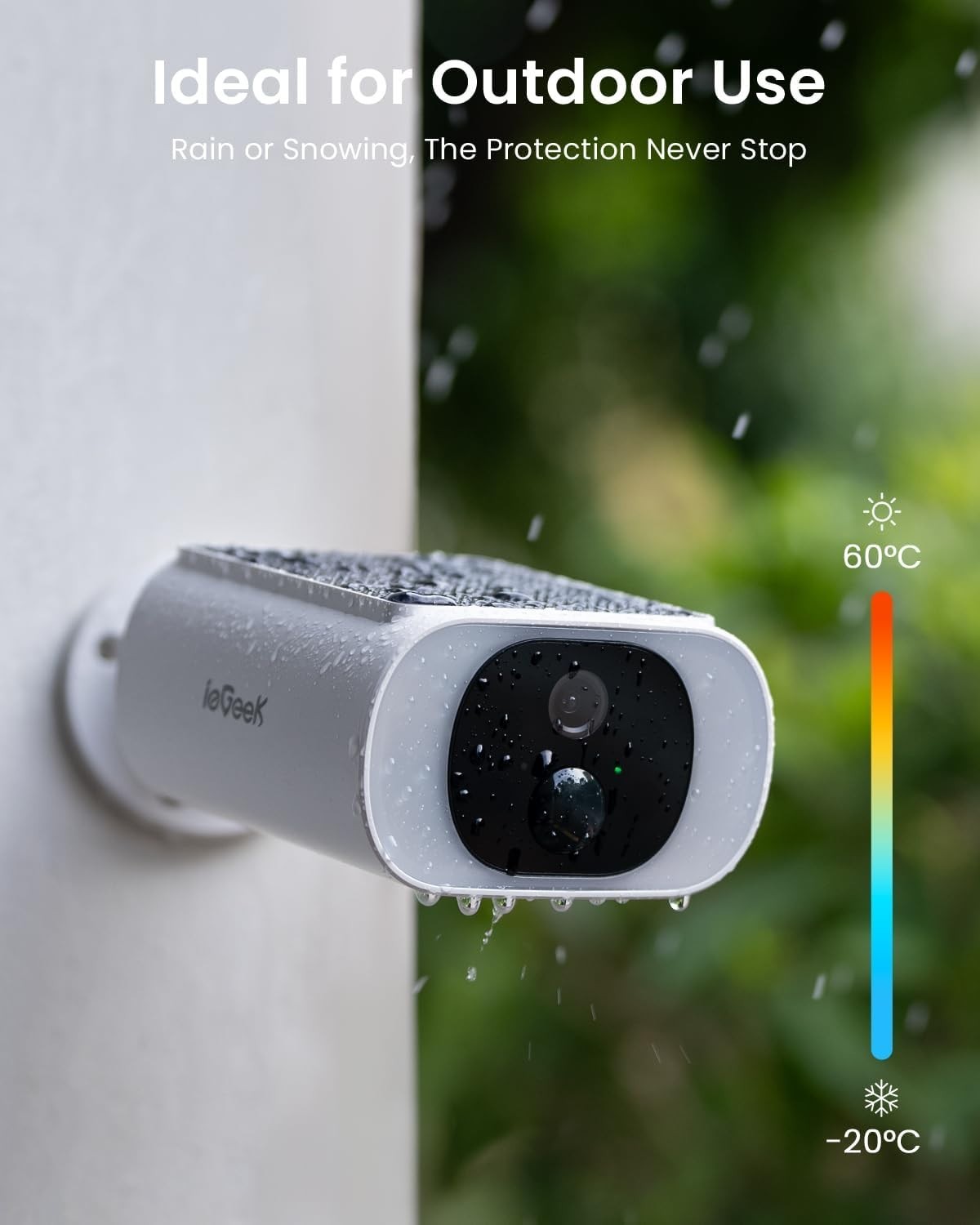 2K Solar Security Camera Wireless Outdoor CCTV Color Night Vision