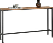 Slim Console Table with Wood Top & Metal Frame, Modern Entryway Desk