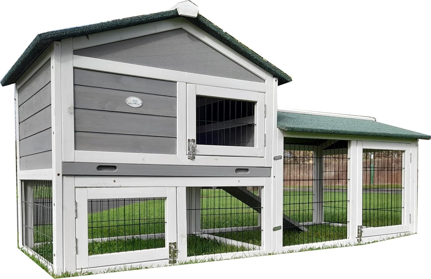 Extra Large Rabbit Hutch with Run Outdoor 2 Tier Night Shutter Secure