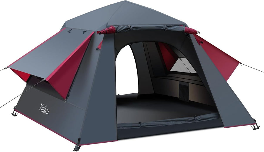 3 Man Pop Up Camping Tent Waterproof Automatic Dome 2 Layer
