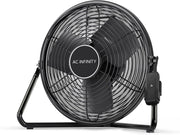 12" Industrial Wall Fan 10-Speed Remote Control Quiet 100W Air Circulation Black