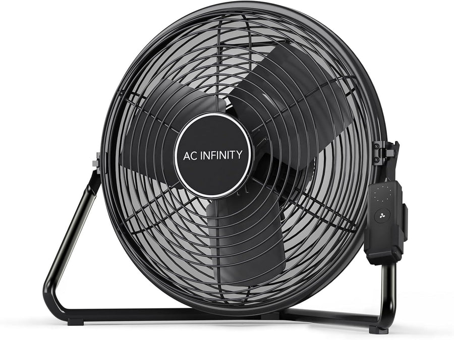 12" Industrial Wall Fan 10-Speed Remote Control Quiet 100W Air Circulation Black