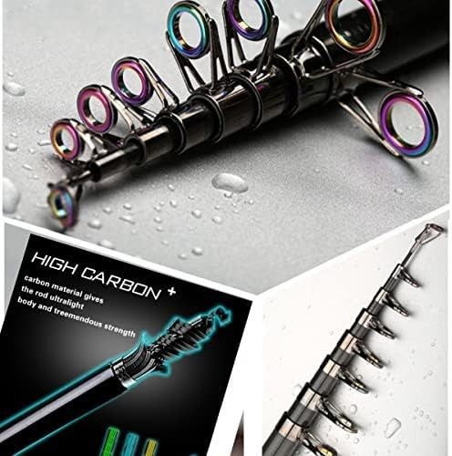 Telescopic Fishing Rod 3.0M Carbon Fiber Ultralight Travel Surf Pole