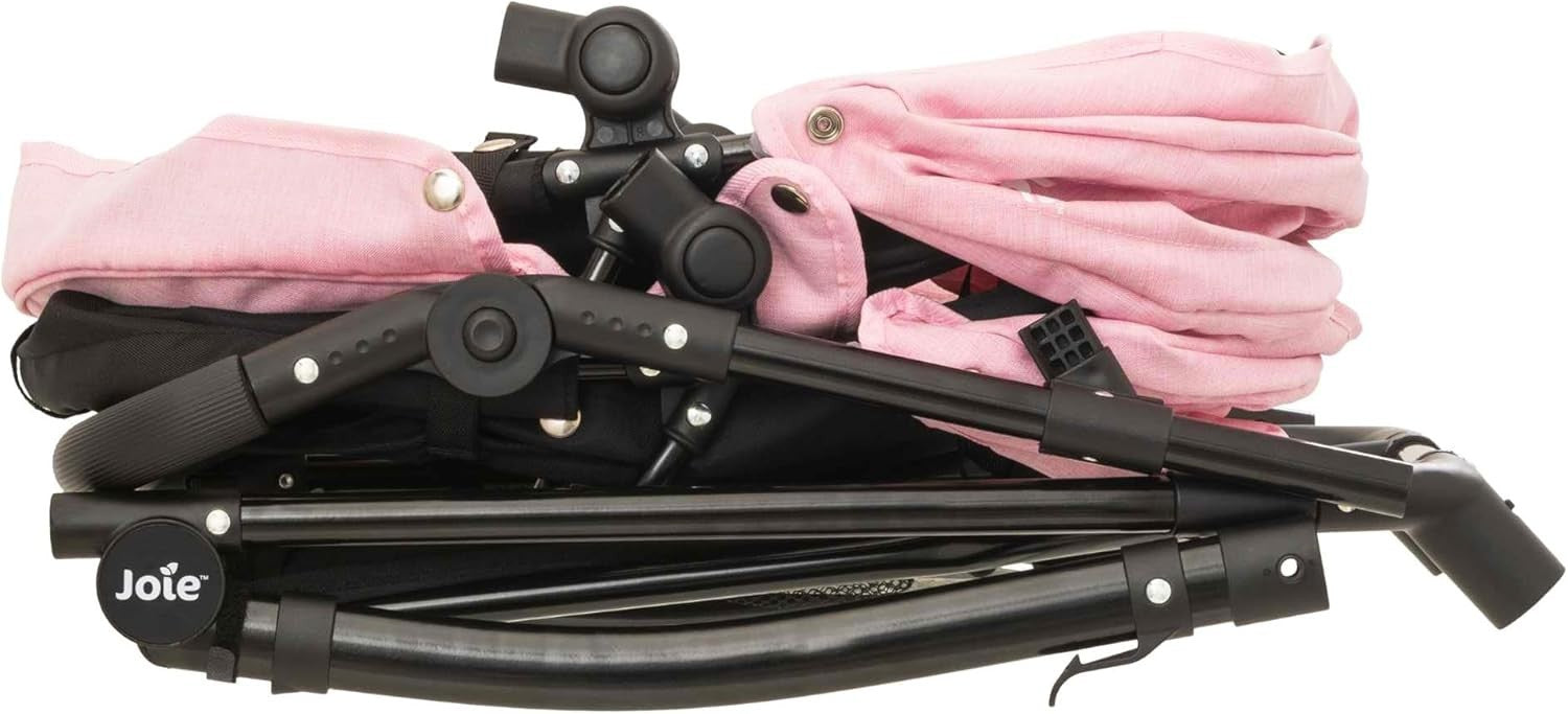 Twin Doll Pushchair Double Pram Adjustable Handle Folding Stroller 45cm