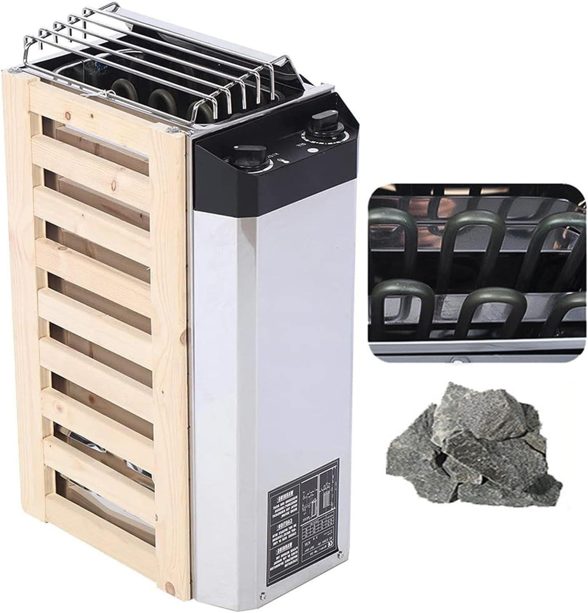 3KW Electric Sauna Heater for 2–4m³ Room – Stainless Steel, Timer Control