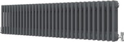 300x1460mm Anthracite 3 Column Cast Iron Style Radiator Central Heating
