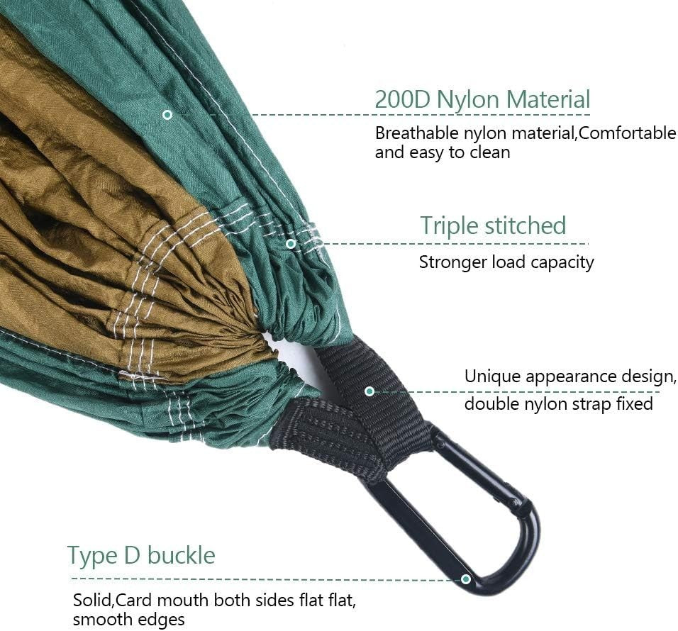 Lightweight Portable Camping Hammock, Quick-Dry, 275x140cm, 300kg Load