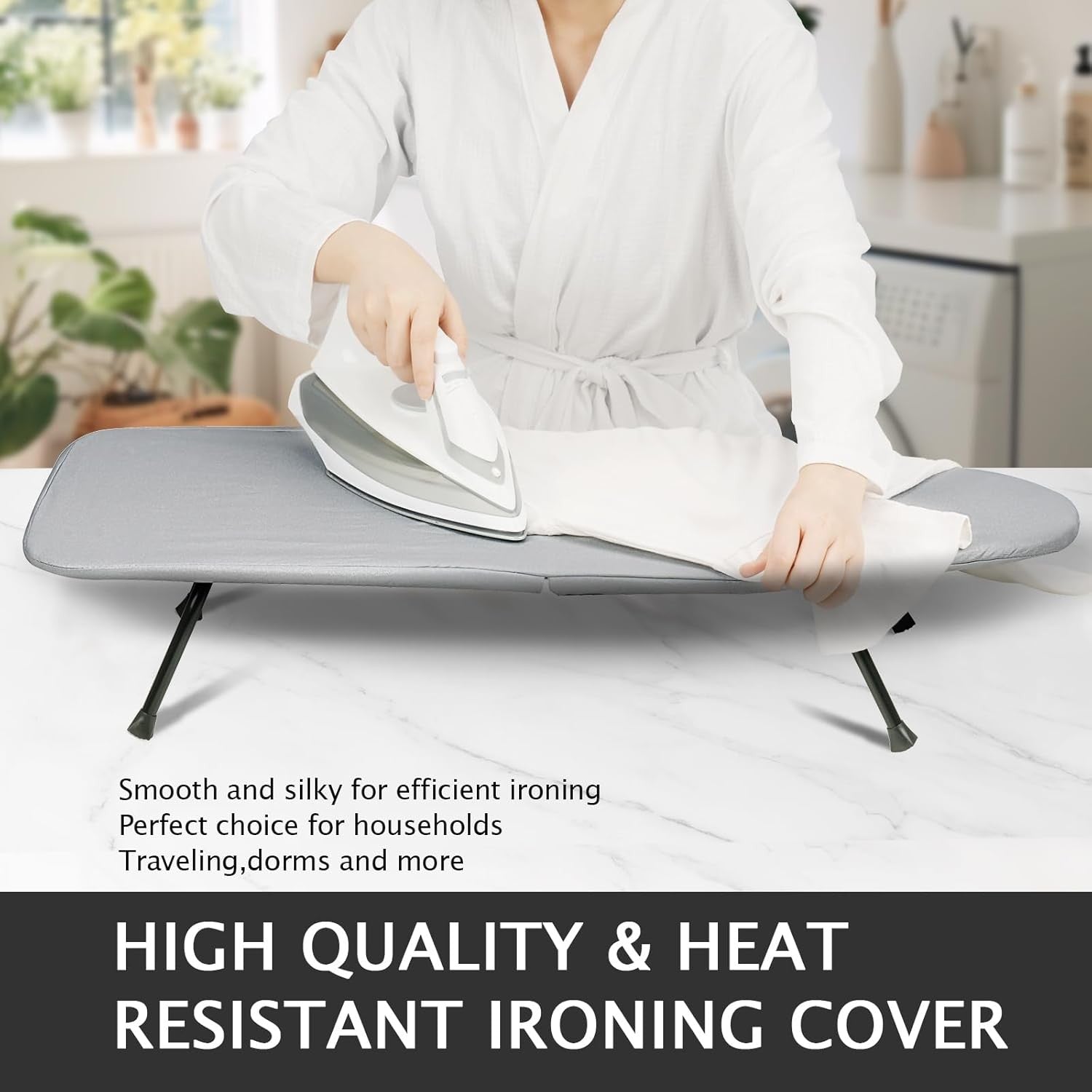 Mini Tabletop Ironing Board Folding Compact Non Slip Portable Small
