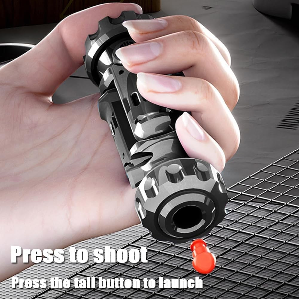 Black Metal Fidget Gun Spinner Foldable Stress Relief Desk Toy