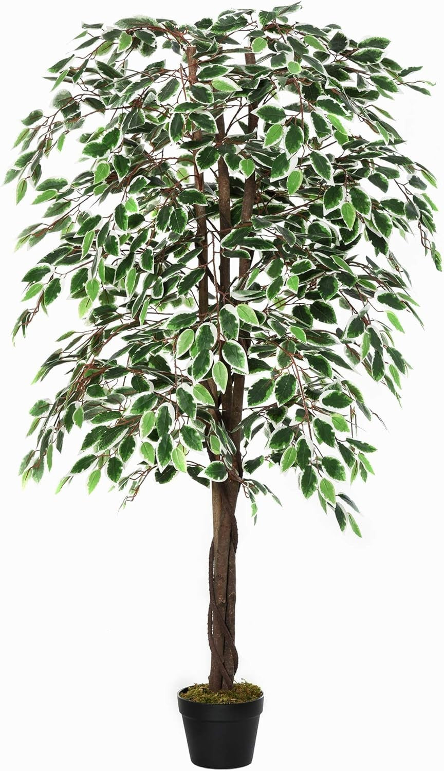 Artificial Ficus Tree 160cm Faux Green Silk Plant Potted Indoor Home Decor