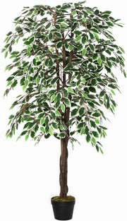 Artificial Ficus Tree 160cm Faux Green Silk Plant Potted Indoor Home Decor