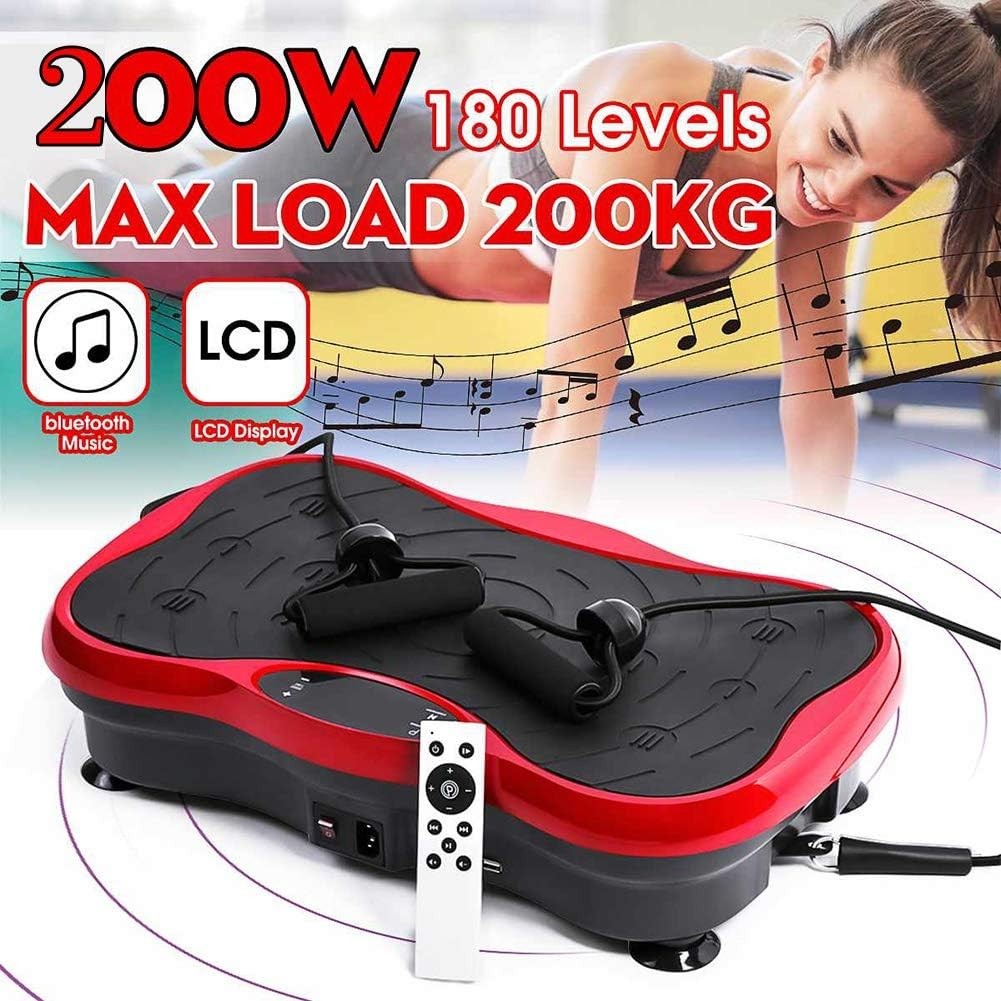 440lb Vibration Plate Exercise Machine Bluetooth LCD Body Shaper