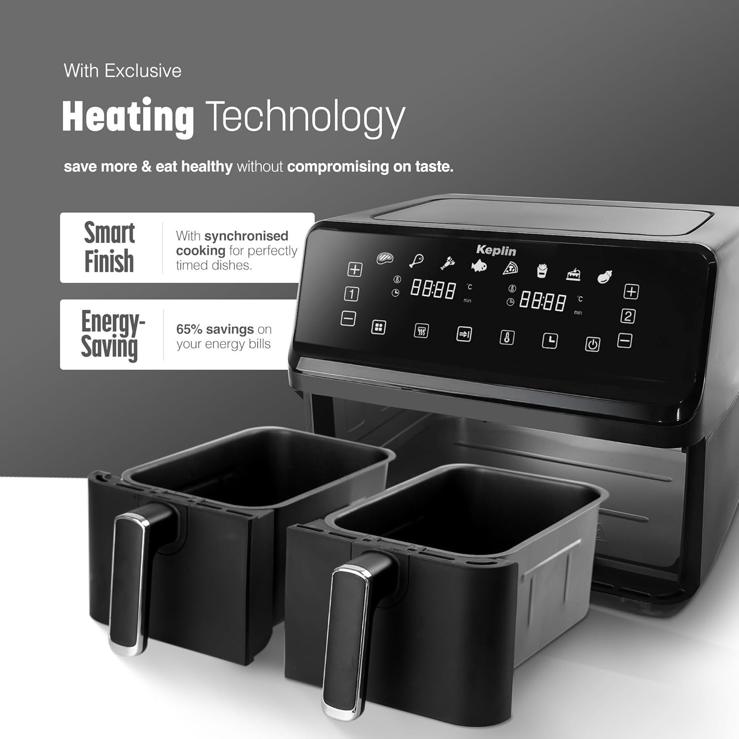 9L Dual Zone Digital Air Fryer | 6-in-1 | Extra-Large Capacity