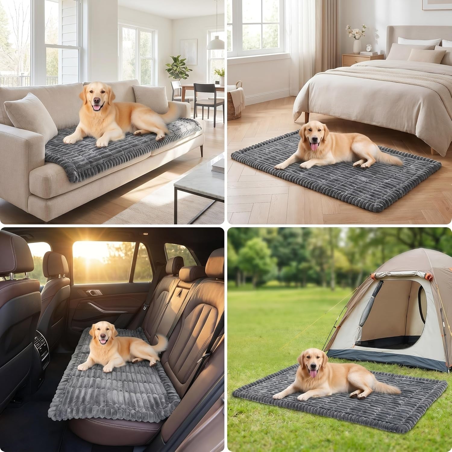 Dog Car Back Seat Bed Mat Non Slip Pet Travel Blanket 138x63cm