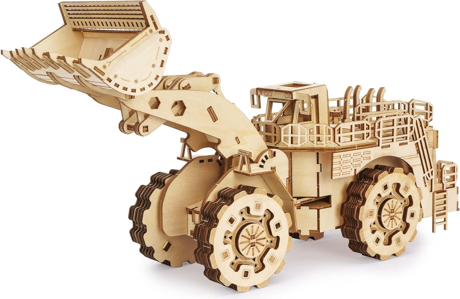 312pc Wooden Forklift Model Kit 3D Mechanical Puzzle DIY Vehicle Build