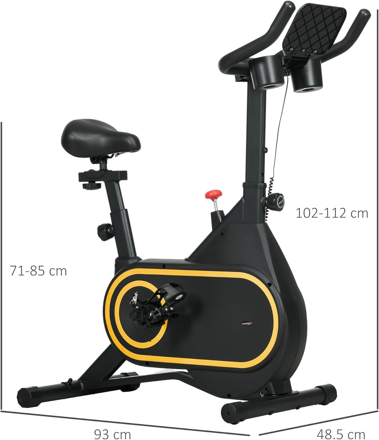 Magnetic Indoor Cycling Bike Silent Belt Drive LCD Adjustable Seat 264lb Max