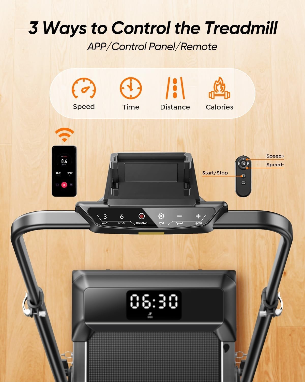 Under Desk Treadmill 2.5HP Home Walking Running Pad 9% Incline LED Display.