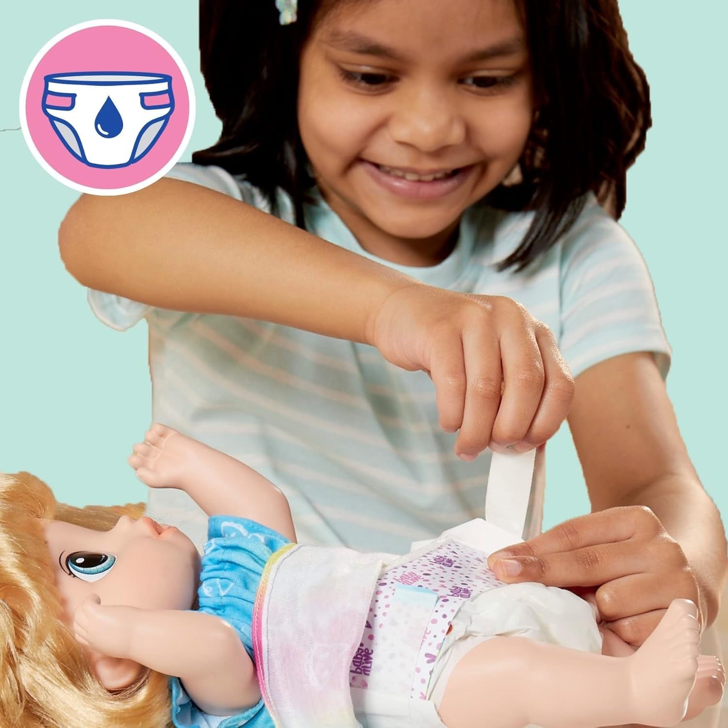 Interactive Baby Doll Fruity Drink Feeding Toy Apple Theme