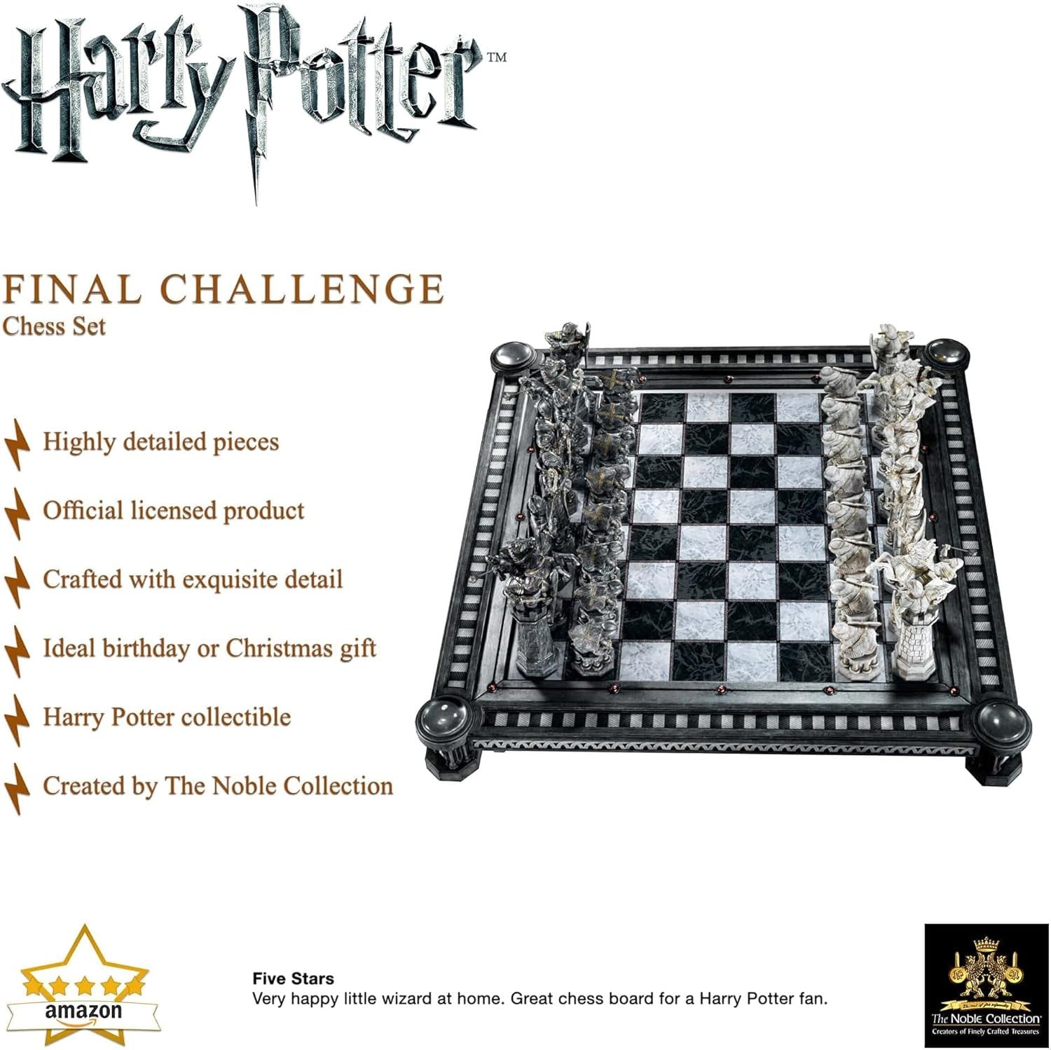 Luxury Harry Potter Wizard Chess Set – 20.5" Board & Detailed Battle Pieces