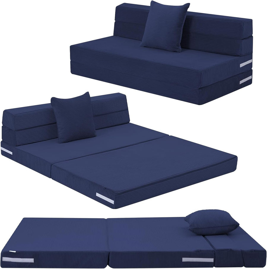 Fold Out Sofa Bed Double High Density Foam Guest Futon Mattress Chair