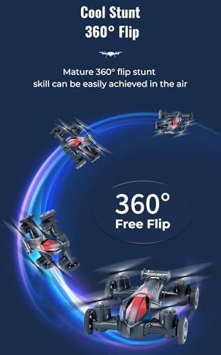 2-in-1 Land-Air RC Drone & Car, Headless Mode, 360° Flips, Kids Toy