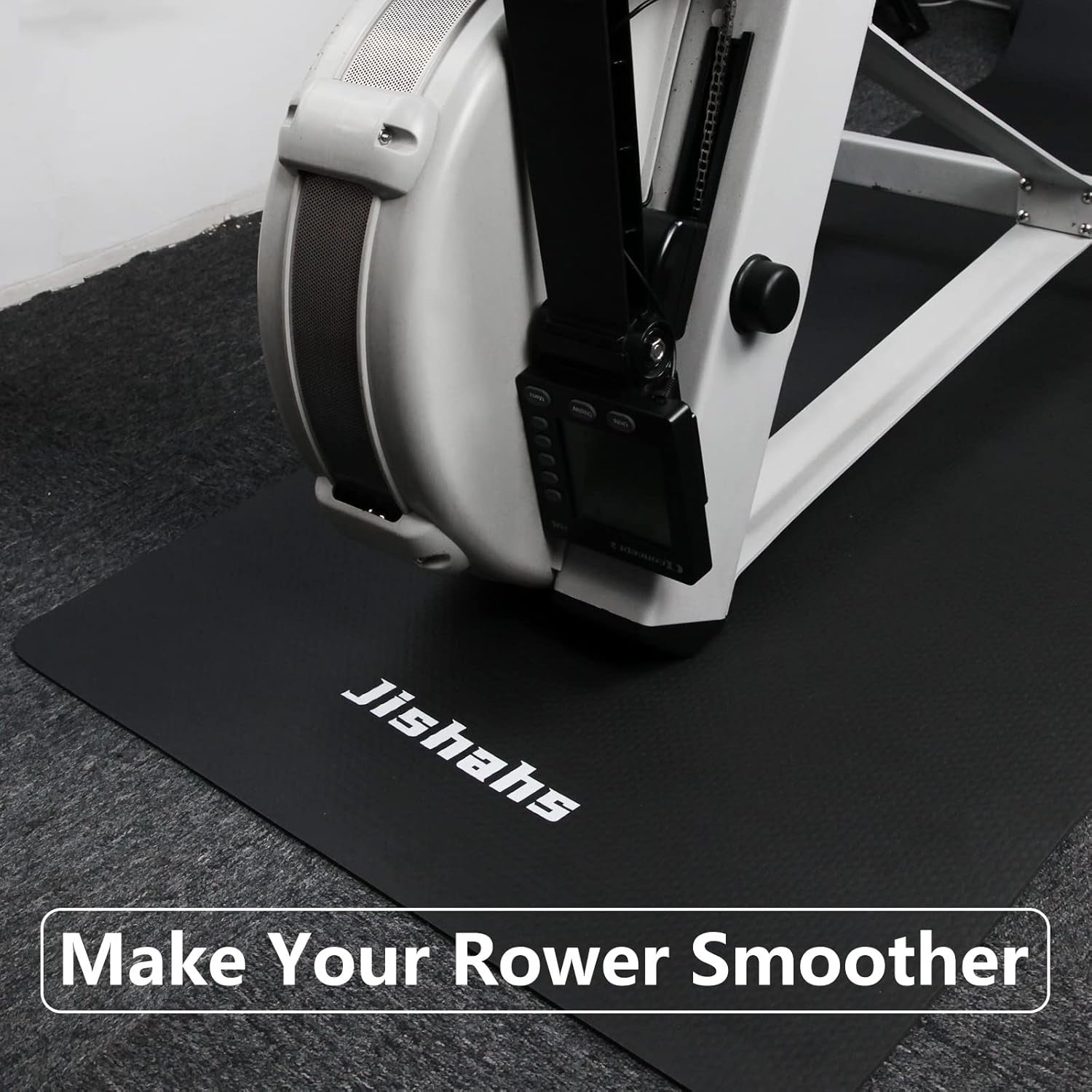 Extra Long Rowing Machine Mat 8.5ft Non-Slip Waterproof PVC Floor Protector