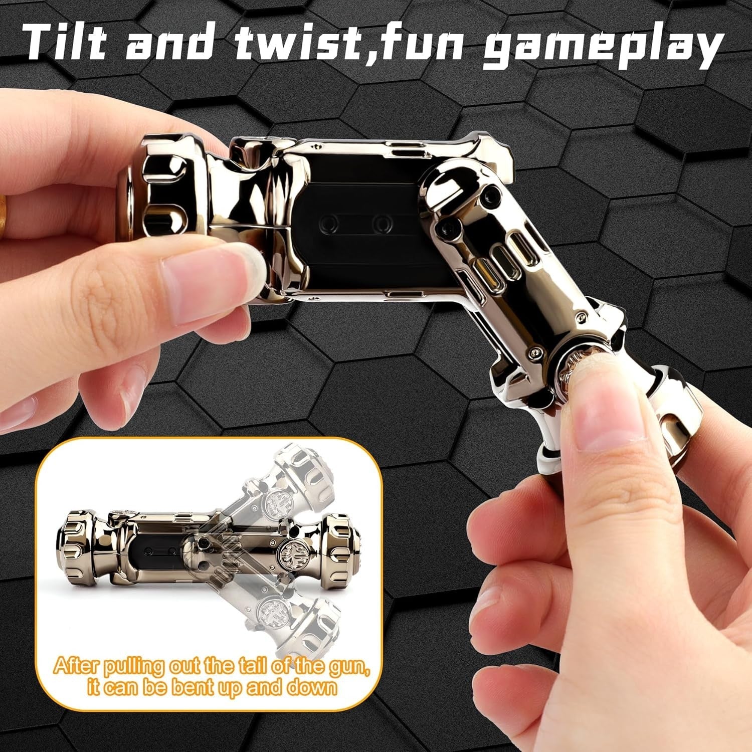 Metal Fidget Gun Slider Spinner Stress Relief Pocket EDC Toy
