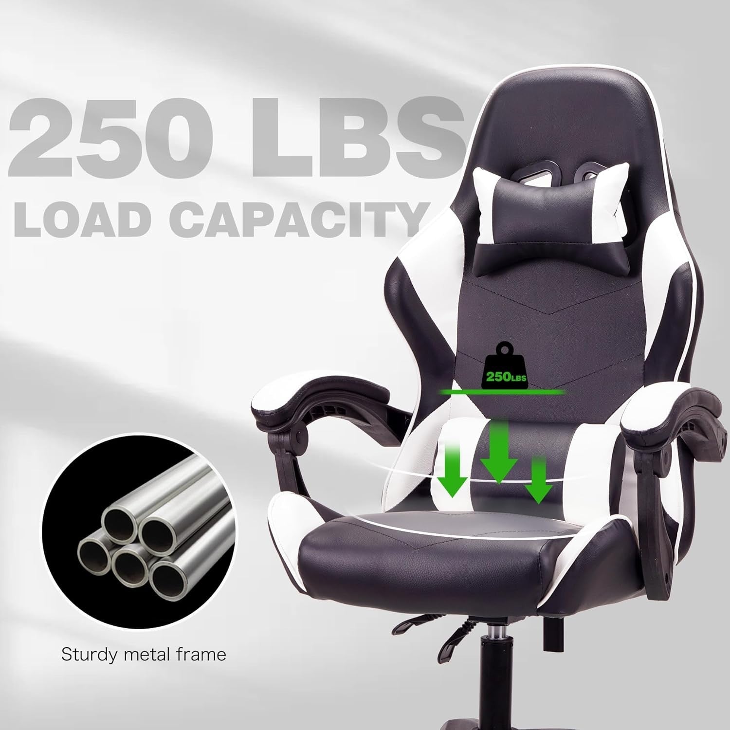 Ergonomic Office Chair White Mesh Back Swivel Adjustable Home Desk Seat New